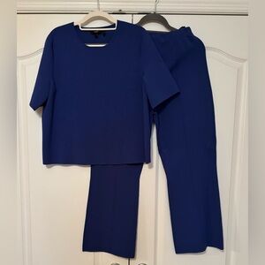 Theory Cobalt Blue Women's Wide Leg Pantsuit